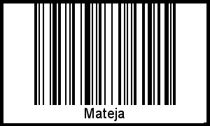 Mateja als Barcode und QR-Code