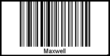 Barcode des Vornamen Maxwell