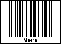 Meera als Barcode und QR-Code