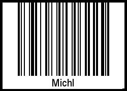 Der Voname Michl als Barcode und QR-Code