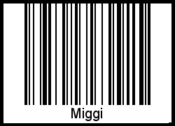 Barcode des Vornamen Miggi