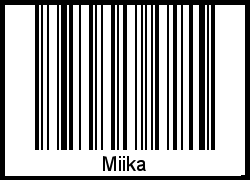 Barcode des Vornamen Miika