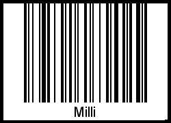 Interpretation von Milli als Barcode