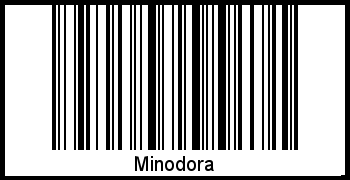 Minodora als Barcode und QR-Code