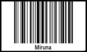 Miruna als Barcode und QR-Code
