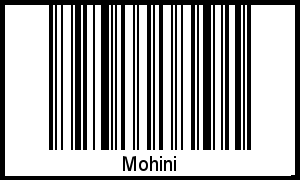 Mohini als Barcode und QR-Code