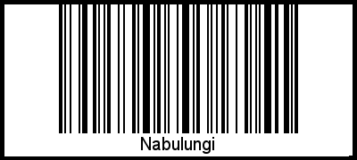 Barcode des Vornamen Nabulungi