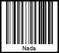 Der Voname Nada als Barcode und QR-Code