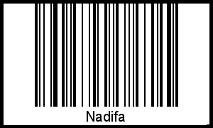 Barcode des Vornamen Nadifa
