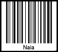 Barcode des Vornamen Naia