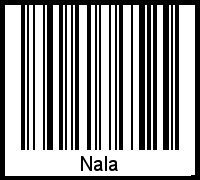 Der Voname Nala als Barcode und QR-Code
