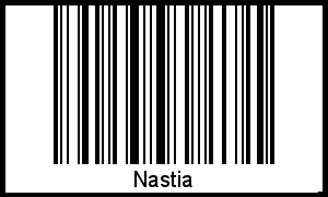 Barcode des Vornamen Nastia