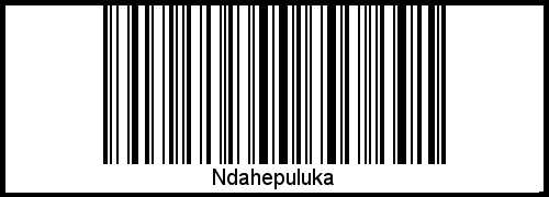 Barcode des Vornamen Ndahepuluka