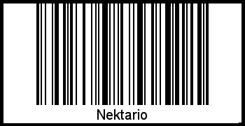 Der Voname Nektario als Barcode und QR-Code