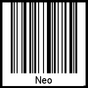 Der Voname Neo als Barcode und QR-Code