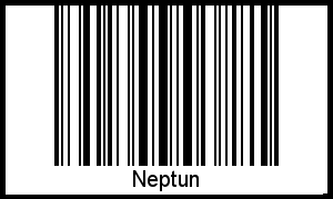 Neptun als Barcode und QR-Code