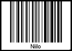 Barcode des Vornamen Niilo