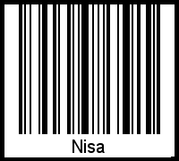 Nisa als Barcode und QR-Code