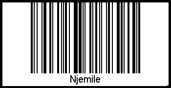 Barcode des Vornamen Njemile