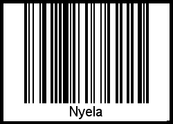 Nyela als Barcode und QR-Code