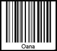Interpretation von Oana als Barcode