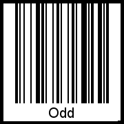Barcode des Vornamen Odd