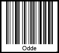 Barcode des Vornamen Odde