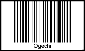 Barcode des Vornamen Ogechi