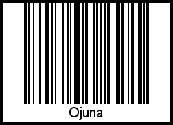 Barcode des Vornamen Ojuna