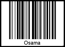 Osama als Barcode und QR-Code