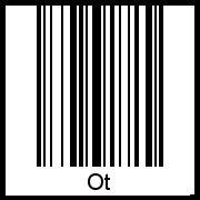 Der Voname Ot als Barcode und QR-Code