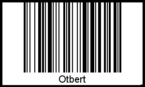 Der Voname Otbert als Barcode und QR-Code