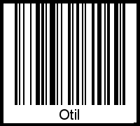 Der Voname Otil als Barcode und QR-Code