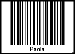Paola als Barcode und QR-Code