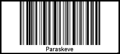 Barcode des Vornamen Paraskeve