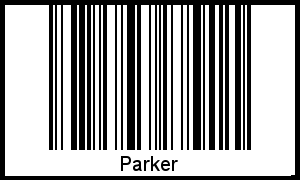 Barcode des Vornamen Parker