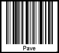Barcode des Vornamen Pave