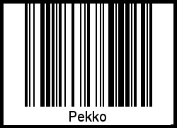 Barcode des Vornamen Pekko