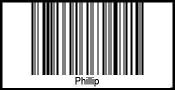 Barcode des Vornamen Phillip