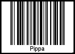 Pippa als Barcode und QR-Code