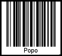 Popo als Barcode und QR-Code