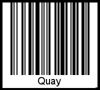 Der Voname Quay als Barcode und QR-Code
