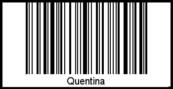 Barcode des Vornamen Quentina