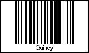 Der Voname Quincy als Barcode und QR-Code