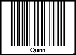 Der Voname Quinn als Barcode und QR-Code