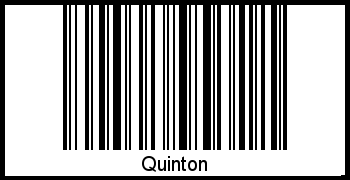 Der Voname Quinton als Barcode und QR-Code
