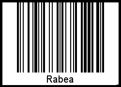 Barcode des Vornamen Rabea