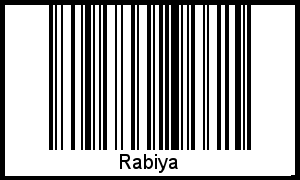 Rabiya als Barcode und QR-Code