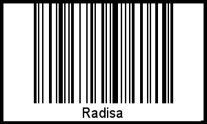 Interpretation von Radisa als Barcode
