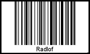 Barcode des Vornamen Radlof